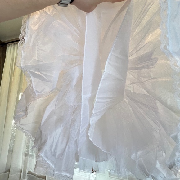 David’s Bridal Fit & Flare Slip white size 10 w/ zipper sleeveless NWT - Picture 7 of 12